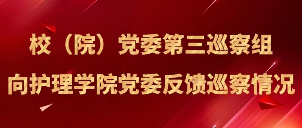 校（院）党委第三巡察组向护理学院党委反馈巡察情况